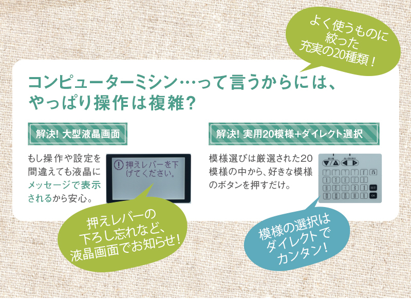 新品・5年保証!ブラザー コンピューターミシン「Lisere 300(リゼレ300)」_画像10
