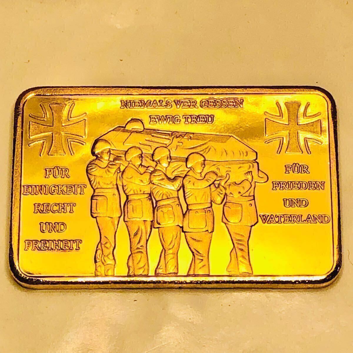 金貨 海陸空軍記念 ドイツ ゴールドバー 美品 コレクション 骨董品 蔵品 古銭 大型金貨_画像1