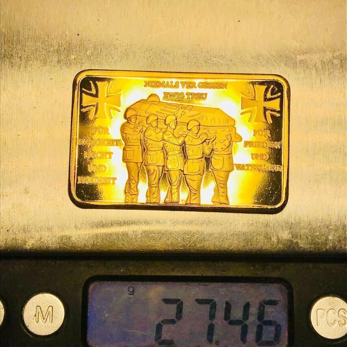 金貨 海陸空軍記念 ドイツ ゴールドバー 美品 コレクション 骨董品 蔵品 古銭 大型金貨_画像6
