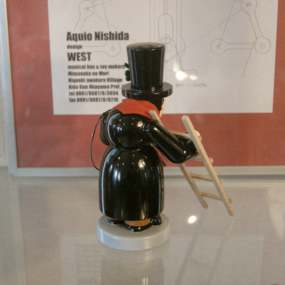6402h-1【煙出し人形 幸運の 煙突掃除屋 18cm★ ドイツ Gahlenz ガーレンツ社】木製 木工 伝統工芸品 民芸 アンティーク ヴィンテージ◎_画像5