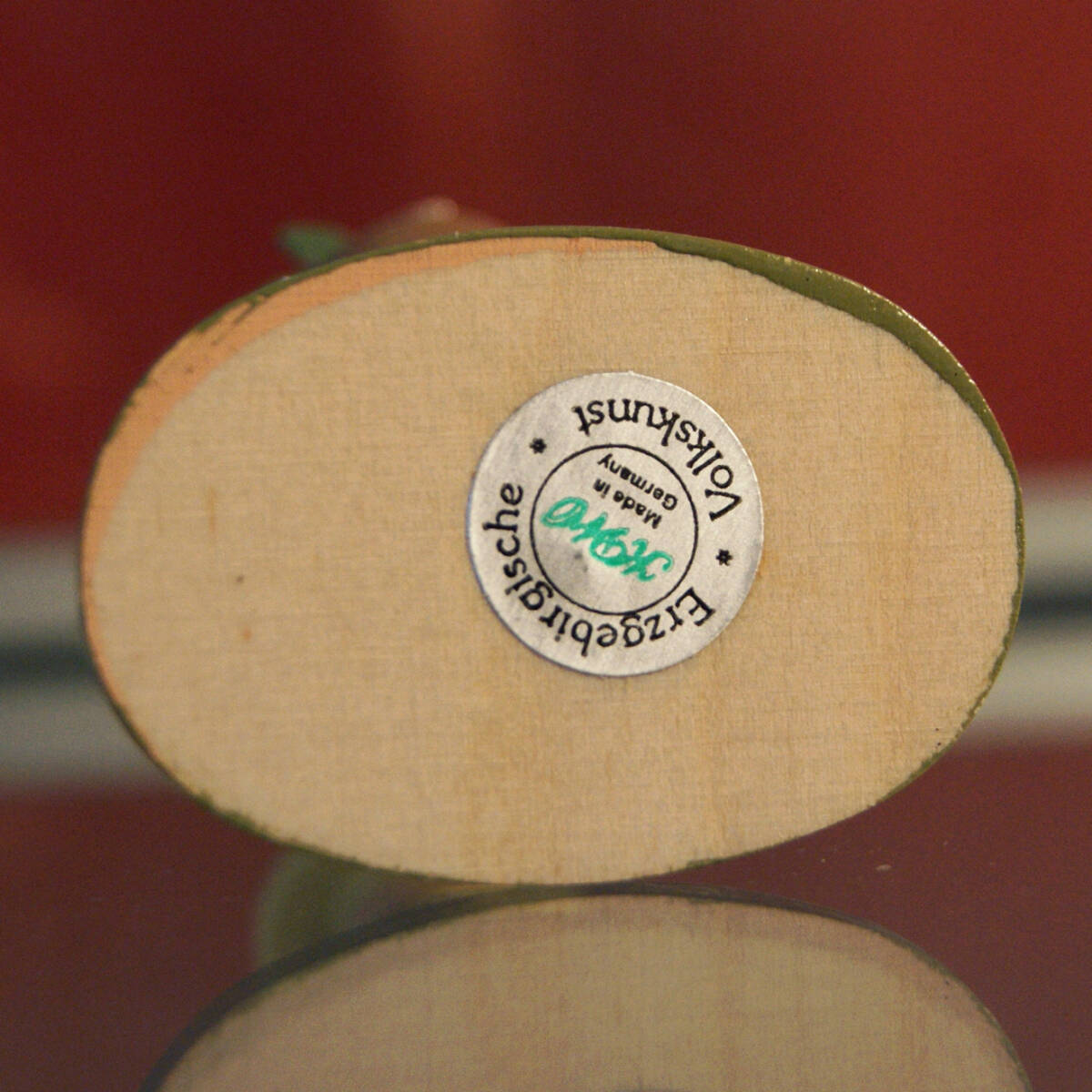 6403h-8【ドイツ KWO工房 木製ミニチュアフィギュア 花籠をもった少女 花娘】ルドルフ エルツ地方 ザイフェン 伝統工芸品 民芸◎_画像6