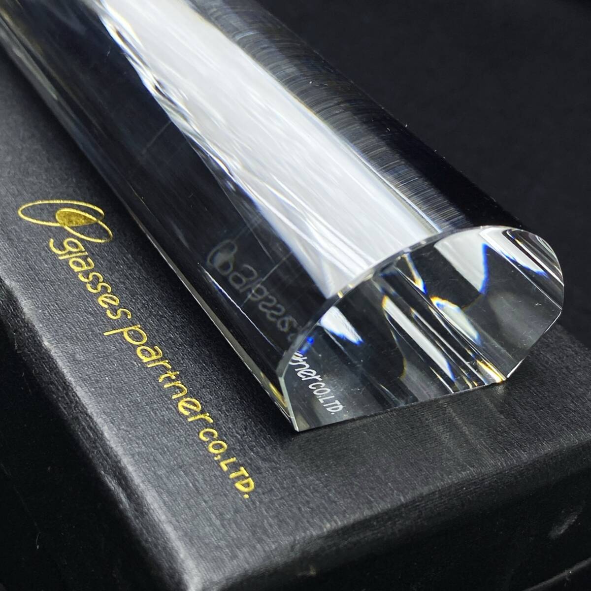 ガラス製 ガラス バールーペ ペーパーウェイト 箱付き_画像3