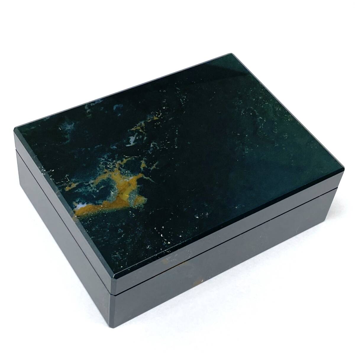 天然石 翡翠 大理石 宝石箱 ジュエリーボックス 小物入れ アンティーク ビンテージ_画像1