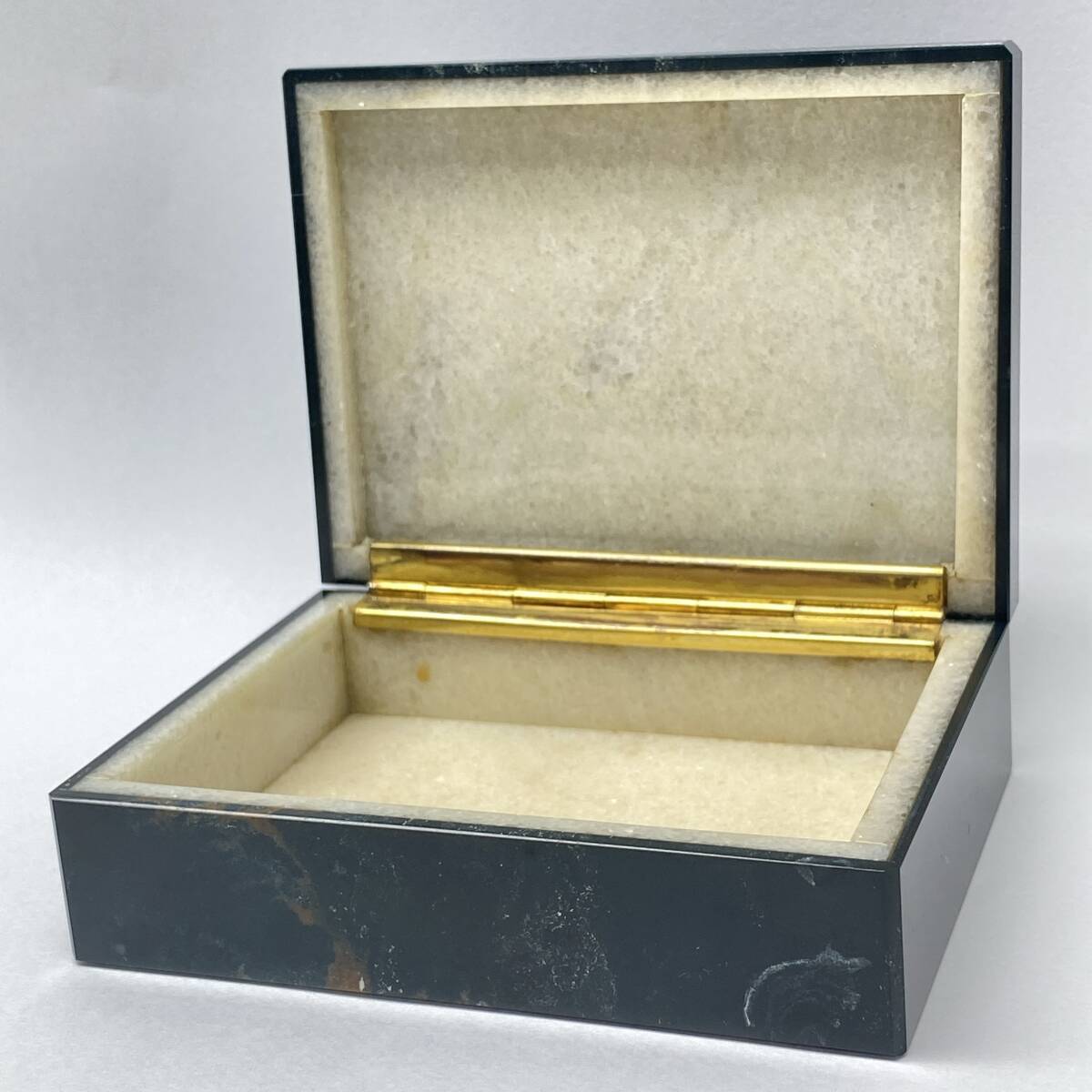 天然石 翡翠 大理石 宝石箱 ジュエリーボックス 小物入れ アンティーク ビンテージ_画像6