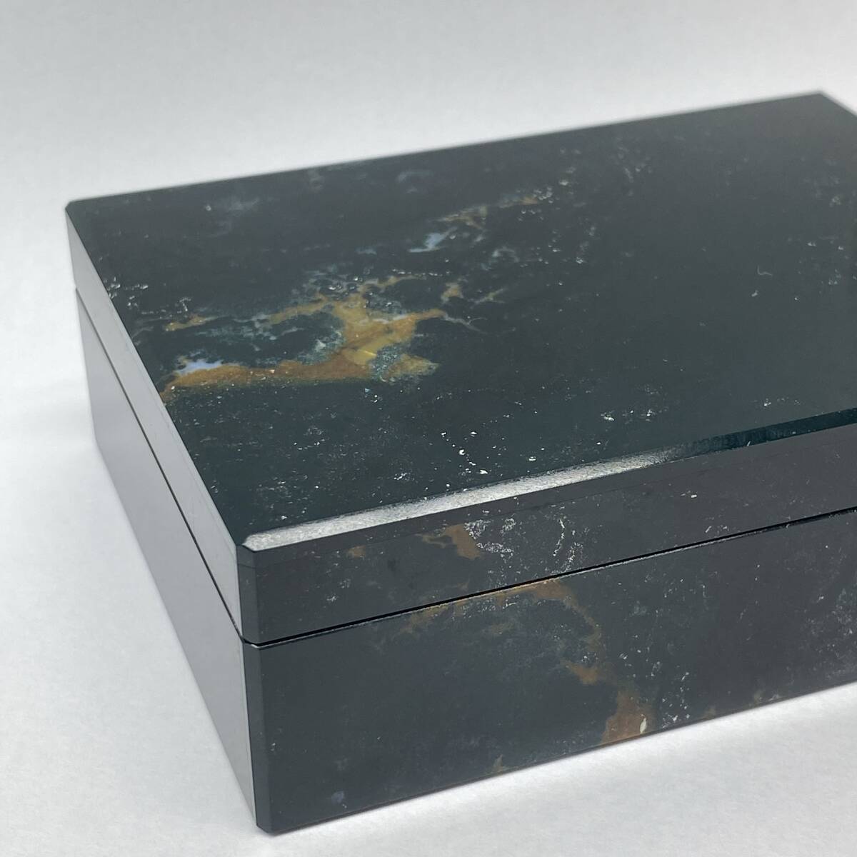 天然石 翡翠 大理石 宝石箱 ジュエリーボックス 小物入れ アンティーク ビンテージ_画像3