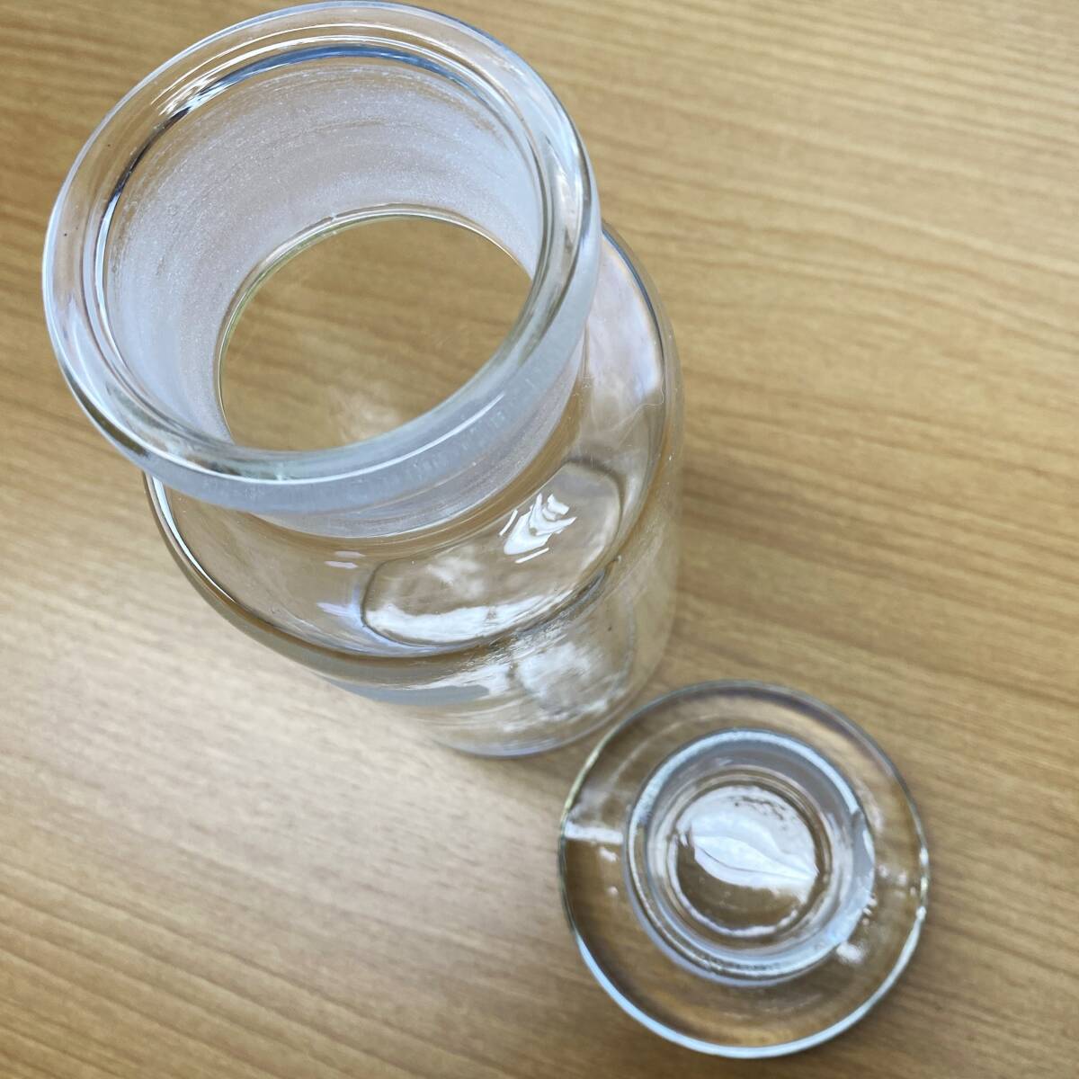 B レトロ ガラス瓶 中 古い薬瓶 標本瓶 蓋付 保存瓶 メディシンボトル ガラス容器_画像7