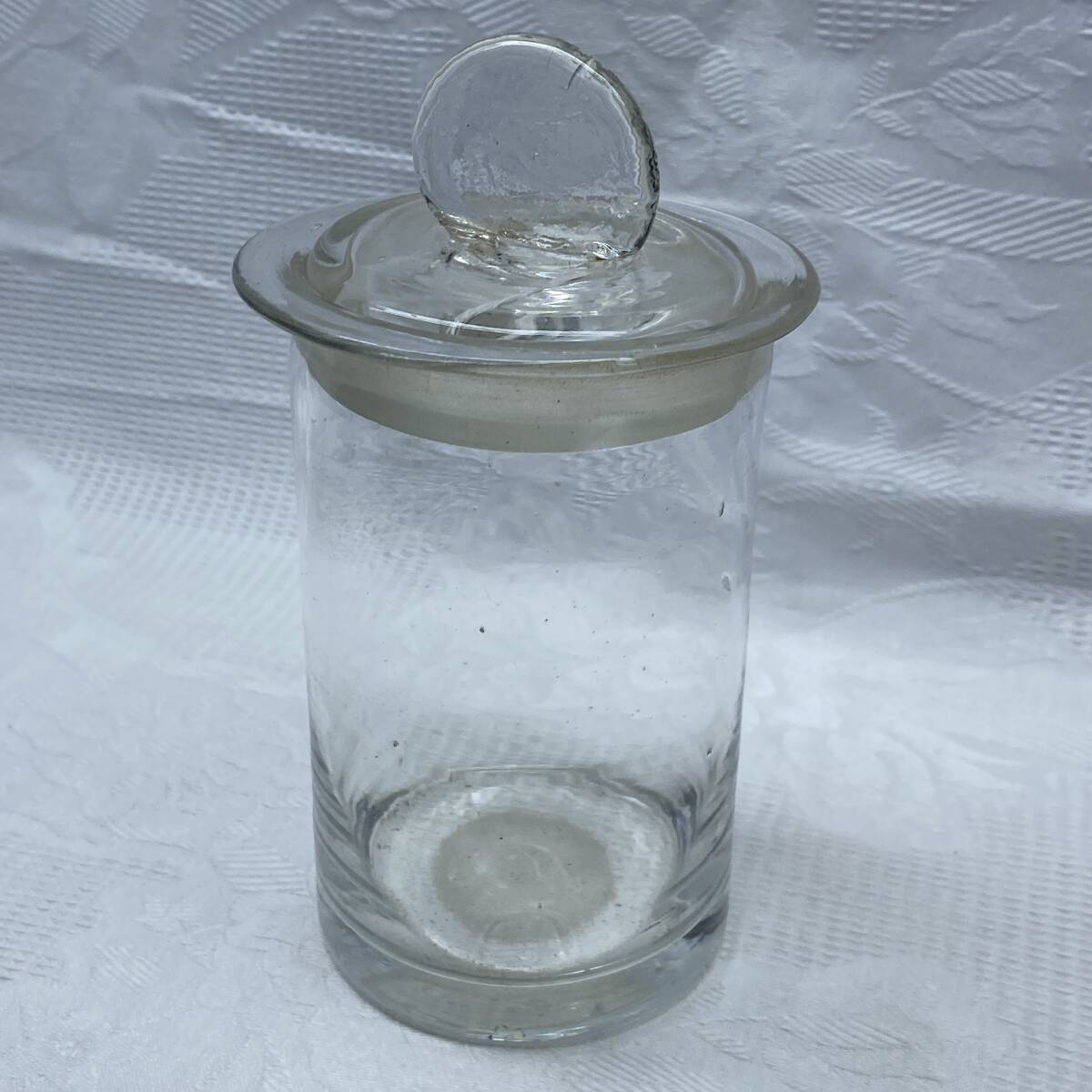 C アンティーク 古いガラス瓶 標本瓶 薬瓶 蓋付き ガラス容器 キャニスター ヴィンテージ _画像8