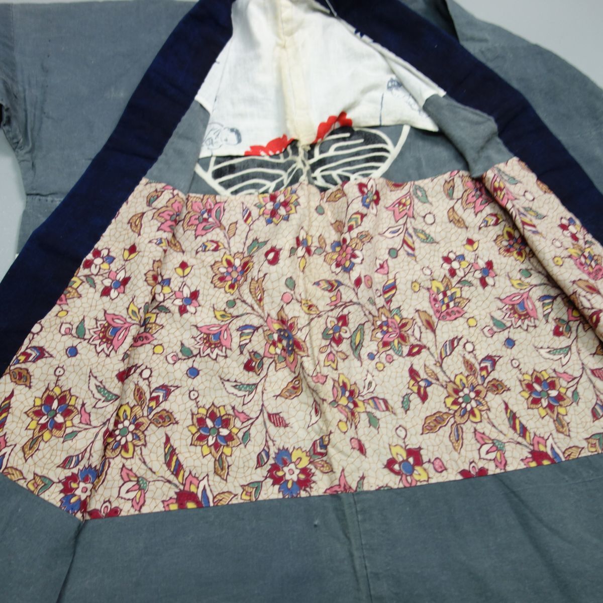 昭和レトロ 印半纏 法被 着物 古布 半纏 ビンテージ リメイク 木綿 骨董 VINTAGE_画像5
