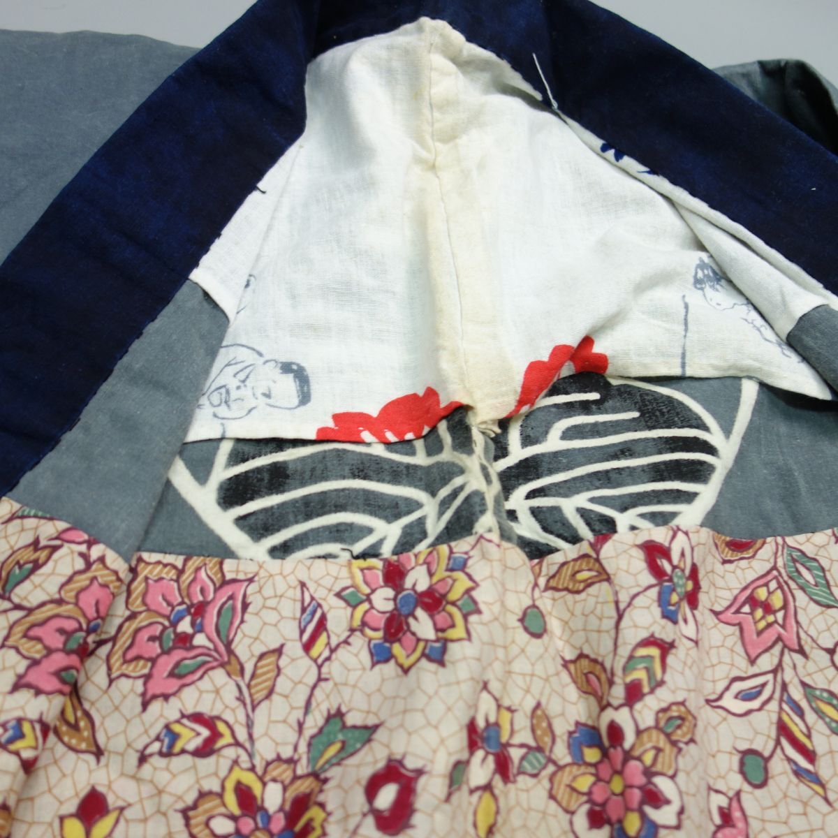 昭和レトロ 印半纏 法被 着物 古布 半纏 ビンテージ リメイク 木綿 骨董 VINTAGE_画像6
