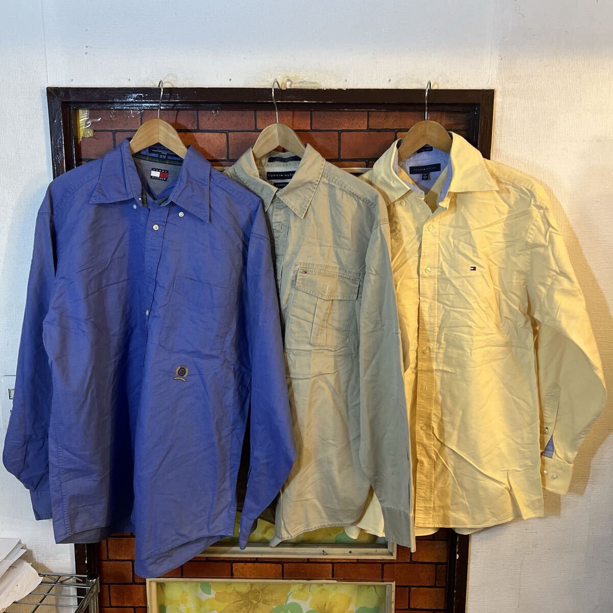 長袖シャツ カジュアル ビジネス  トミーヒルフィガー TOMY 未使用含む サイズM まとめ売り  アメリカ古着 ブルックスブラザーズ含む_画像1