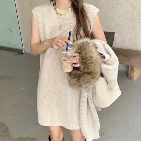 シンプルセットアップ ミニスカート セーター S ブラック