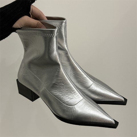  короткие сапоги po Inte dotu красивый . простой casual женская обувь [38]24cm черный 