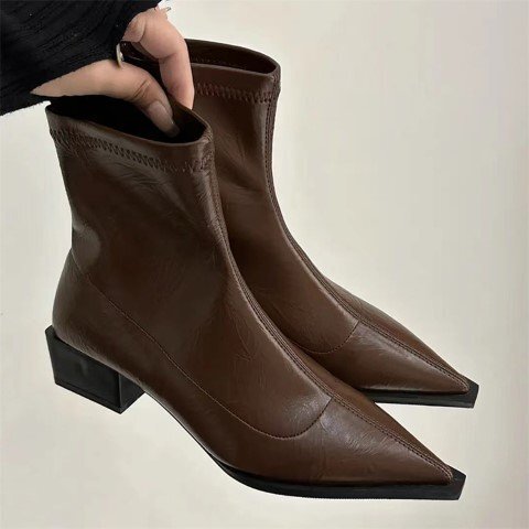  короткие сапоги po Inte dotu красивый . простой casual женская обувь [36]23cm "теплый" белый 