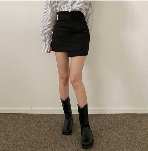 ミニスカート ショートスカート タイトスカート シンプル カジュアル レディース S グレー