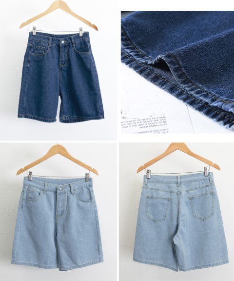 デニムパンツ ショート丈 ひざ上丈 ボトムス ジーンズ カジュアルジーパン ハーフパンツ XL ライトブルー