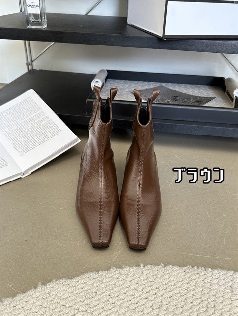  короткие сапоги толщина низ простой casual средний каблук ..... женская обувь [37]23.5cm Brown 