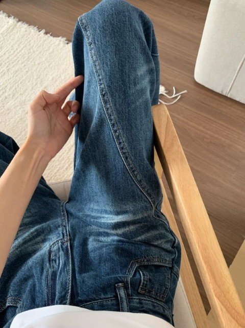 Gパン ジーパン ジーンズ 切り替え 體型カバー 著痩せ デニム
