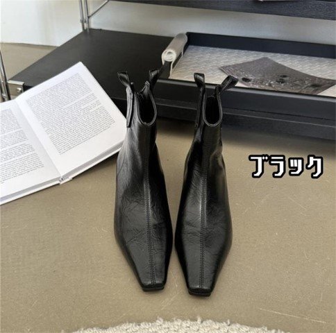  короткие сапоги толщина низ простой casual средний каблук ..... женская обувь [35]22.5cm Brown 