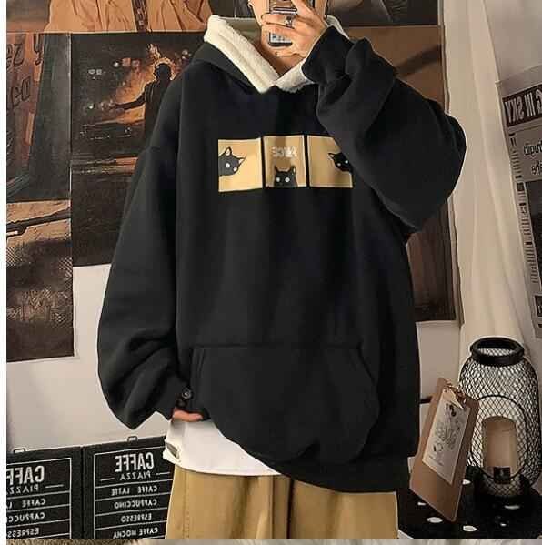 長袖パーカーレディース パーカー 春秋 ゆったり 大きいサイズ S ブラック