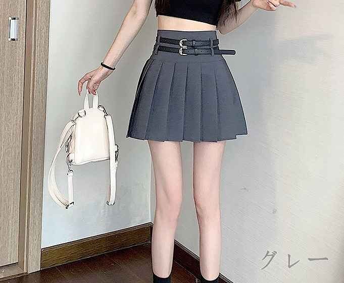 全2色 ミニスカート フリル 切り替え スリム 著痩せ sweet系 S グレー