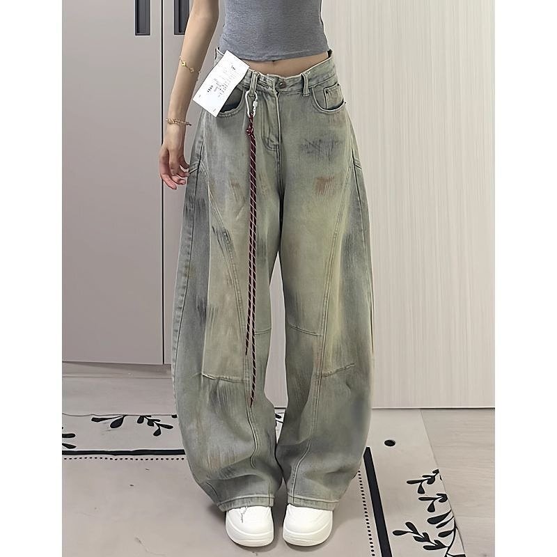Gパン ジーパン ジーンズ 切り替え 體型カバー 著痩せ デニム