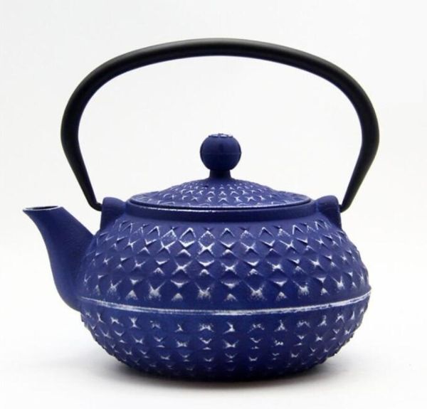 新入荷*工芸品 鉄瓶 南部鉄器 茶道道具 急須 鉄製 直火可 やかん 鉄びん 茶こし付き 鉄器 鋳物 茶道道具 鉄分補給 伝統 鉄瓶 1000ML*ブルー_画像5