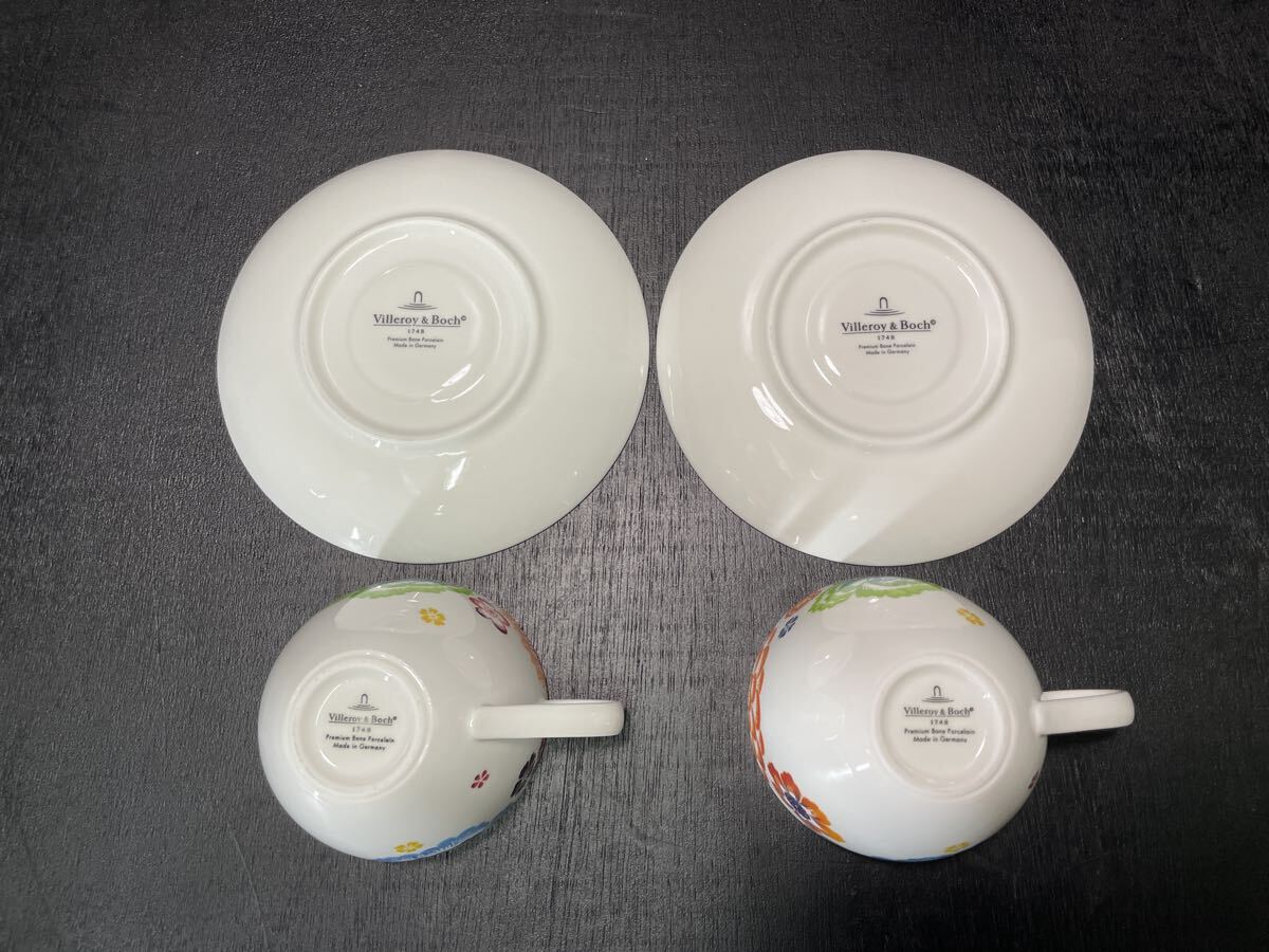 Villeroy&Boch Anmut Bloom カップ ソーサー 2客 花柄 カラフル ブランド食器 インテリア コレクション ビレロイ&ボッホ_画像7