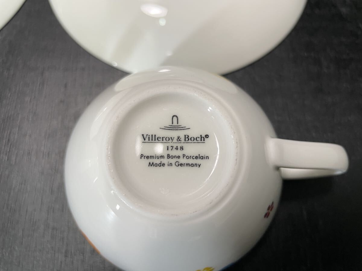 Villeroy&Boch Anmut Bloom カップ ソーサー 2客 花柄 カラフル ブランド食器 インテリア コレクション ビレロイ&ボッホ_画像9