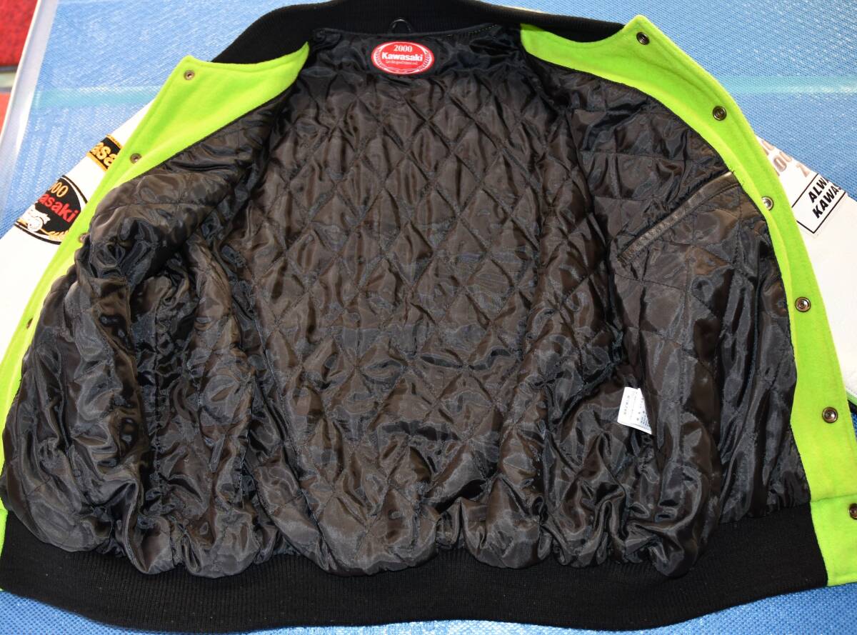 ★【非売品】kawasaki 2000年記念 STADIUM JUMPER ★カワサキ 記念スタジアムジャンパー 袖革 サイズフリー エディーローソン_画像4