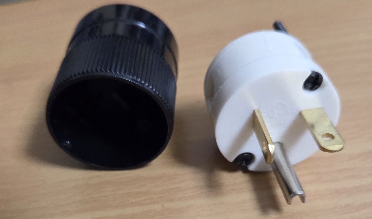 電源プラグ1個　無メッキ真鍮です。残り2個です。_画像6