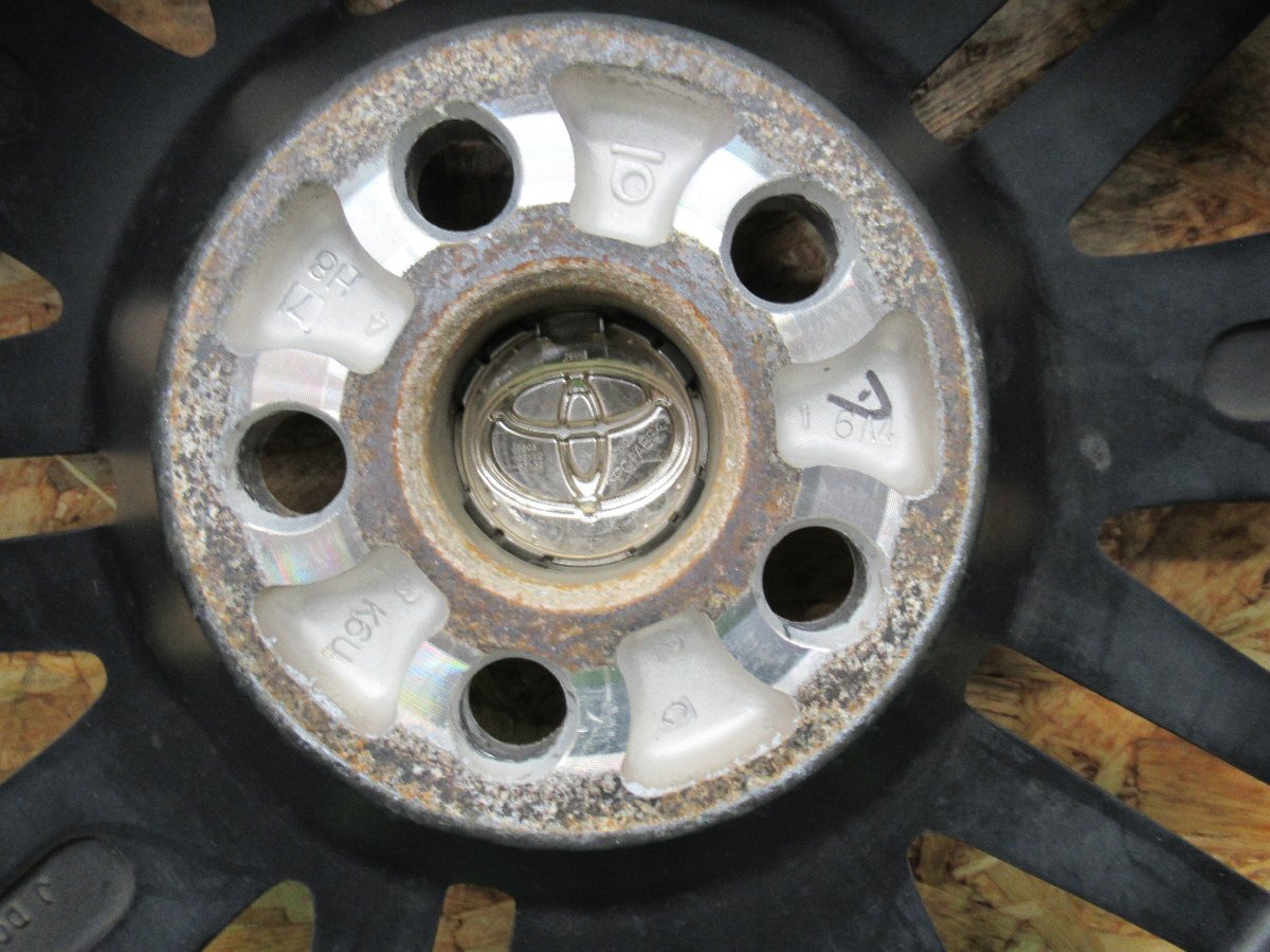 ★285AMZ トヨタ純正 20WISH 16×6J 5/100 +45 ブラポリ 中古 アルミホイール 4本_画像8