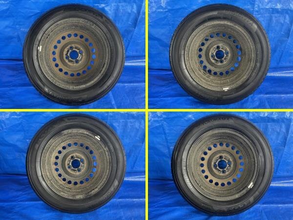 GE6 フィット 中古タイヤホイール 4本 175/65R14 ヨコハマ PRACTIVA 製造 2019年3本 2023年1本 残山8~6分 14X5.5J +45 H4-100 500927_画像10