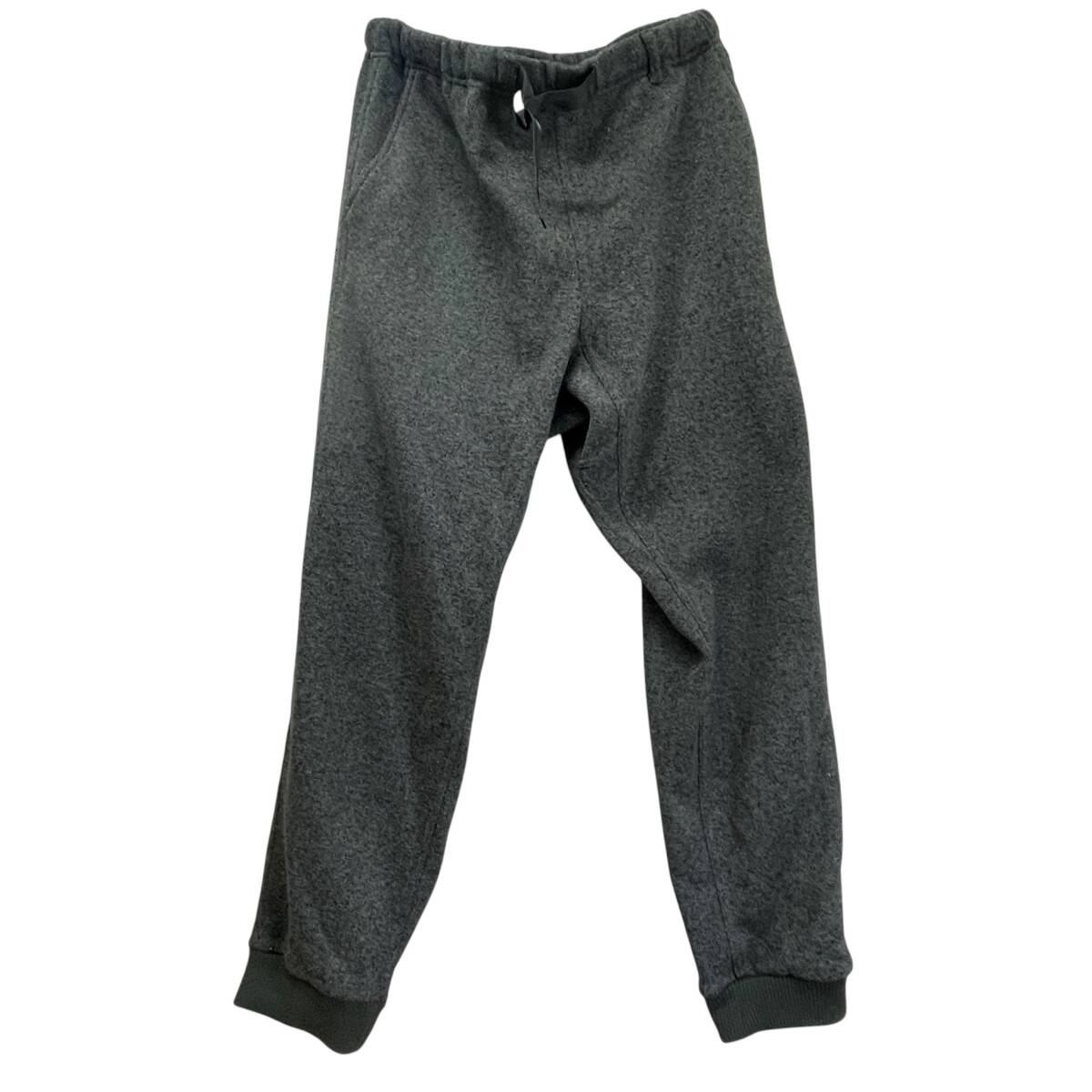 GRAMICCI グラミチ オリジナル フリーダム 裏起毛 ニット パンツ 裾リブ グレー系×グリーン系 メンズ カジュアル ウェビングベルト 記載XL_画像1