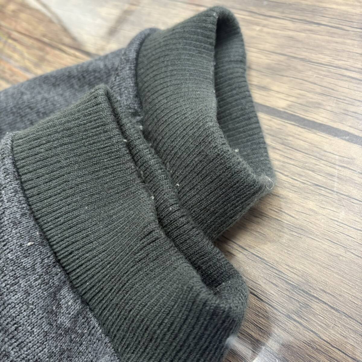GRAMICCI グラミチ オリジナル フリーダム 裏起毛 ニット パンツ 裾リブ グレー系×グリーン系 メンズ カジュアル ウェビングベルト 記載XL_画像7