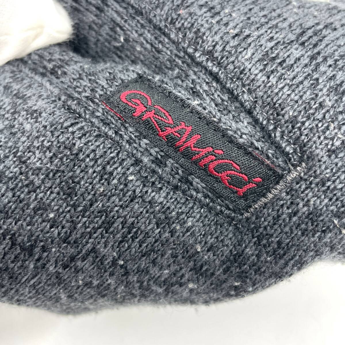 GRAMICCI グラミチ オリジナル フリーダム 裏起毛 ニット パンツ 裾リブ グレー系×グリーン系 メンズ カジュアル ウェビングベルト 記載XL_画像4