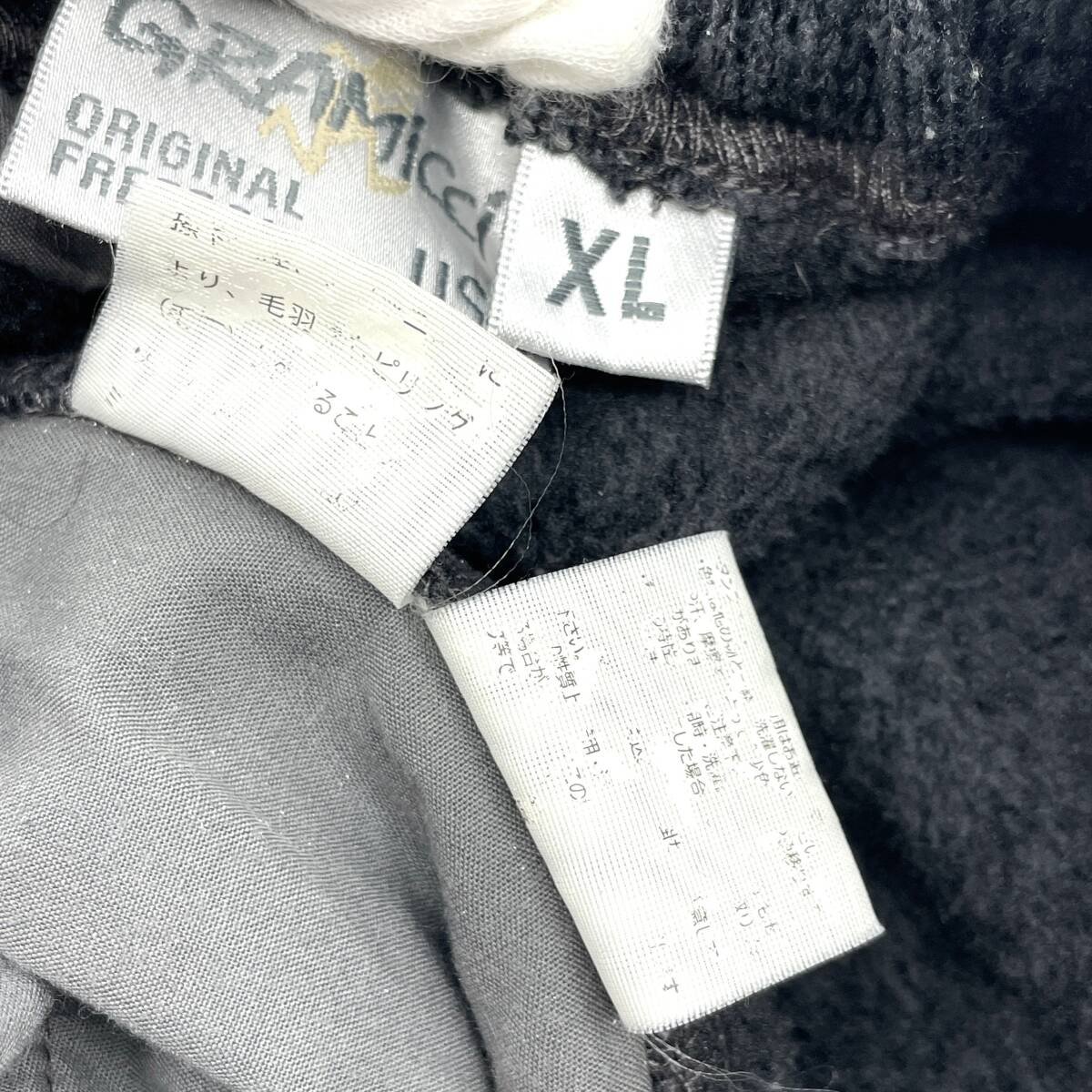 GRAMICCI グラミチ オリジナル フリーダム 裏起毛 ニット パンツ 裾リブ グレー系×グリーン系 メンズ カジュアル ウェビングベルト 記載XL_画像6