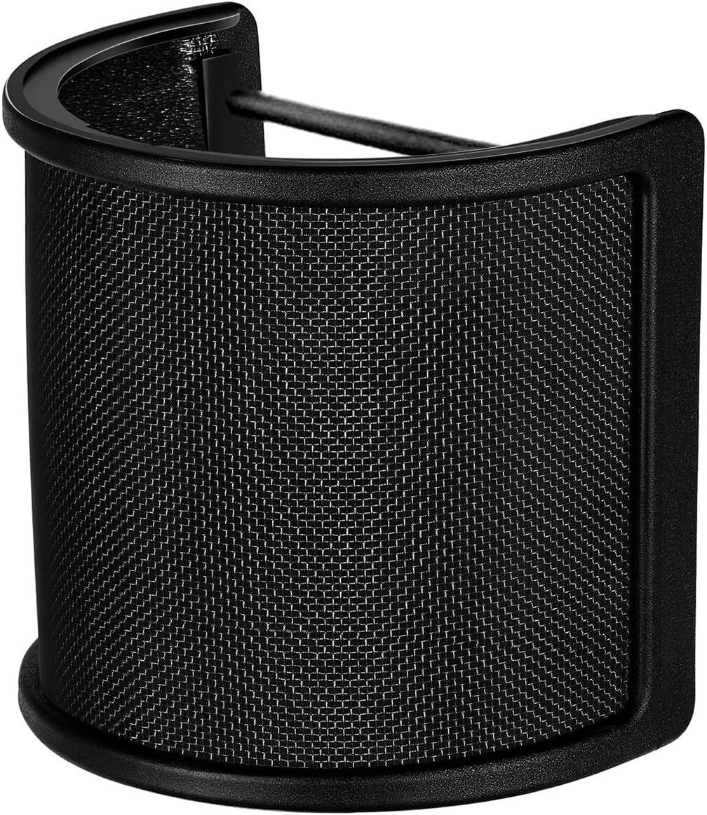 Tuloka マイクポップガード 金属ネット層 ウインドスクリーン ノイズ防止 マイクフィルタ 45mm-63mmのマイク対応_画像1