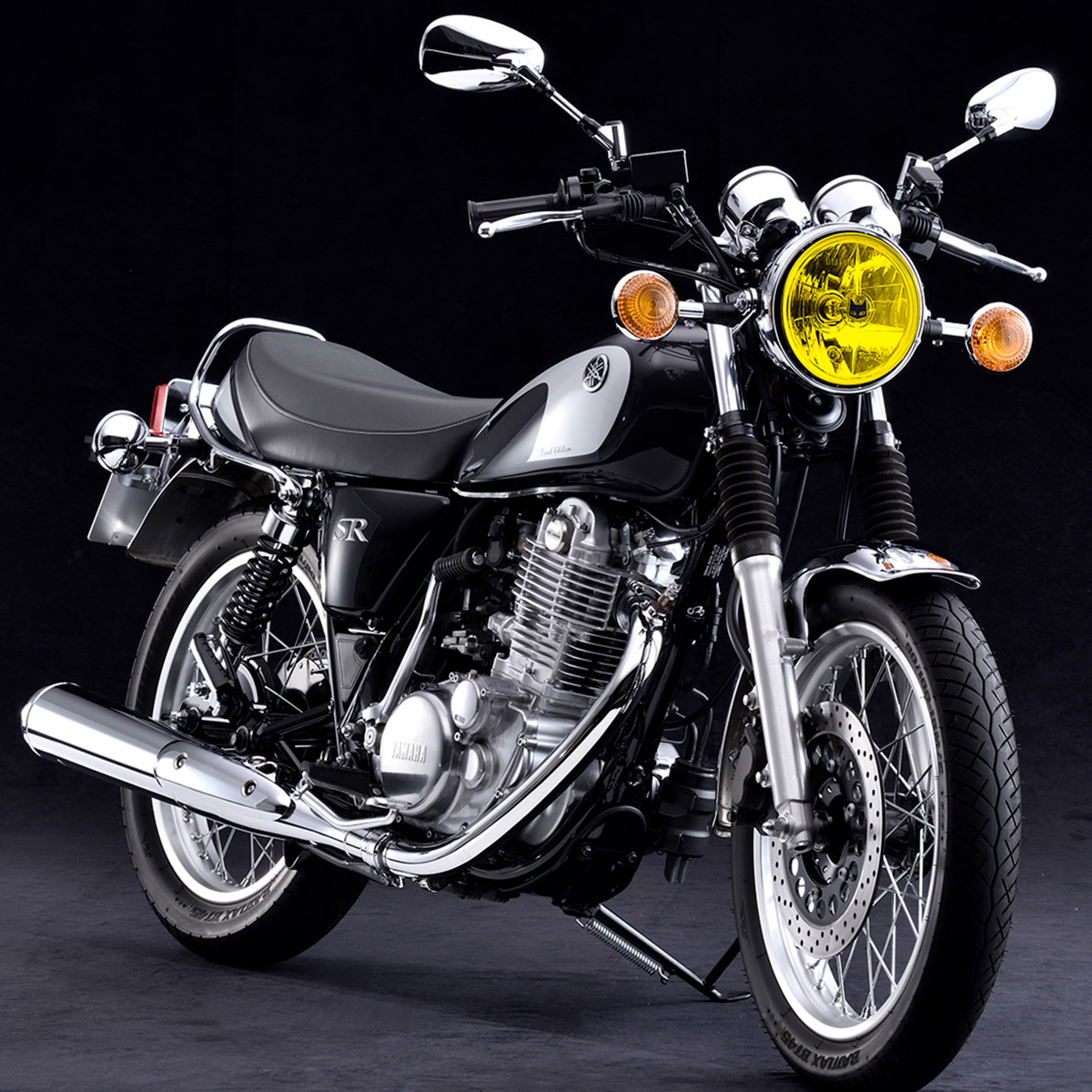 SR400（全車種）・SR500 激渋！ マーシャルヘッドライト 722 スタールクス イエローレンズ バイク用 800-8419_画像3