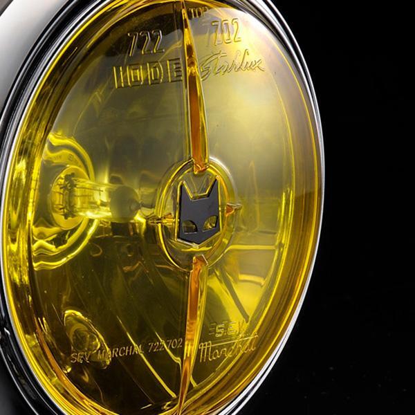 【ヤマハ】 マーシャルヘッドライト722・702 スタールクス イエローレンズ ブラックケース 汎用 ライト径180mm 8415H_画像2