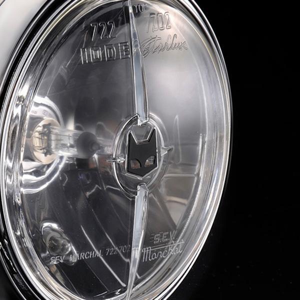 【ホンダ】 マーシャルヘッドライト 722・702 スタールクス クリアーレンズ ブラックケース 汎用 ライト径180mm 8417H_画像2