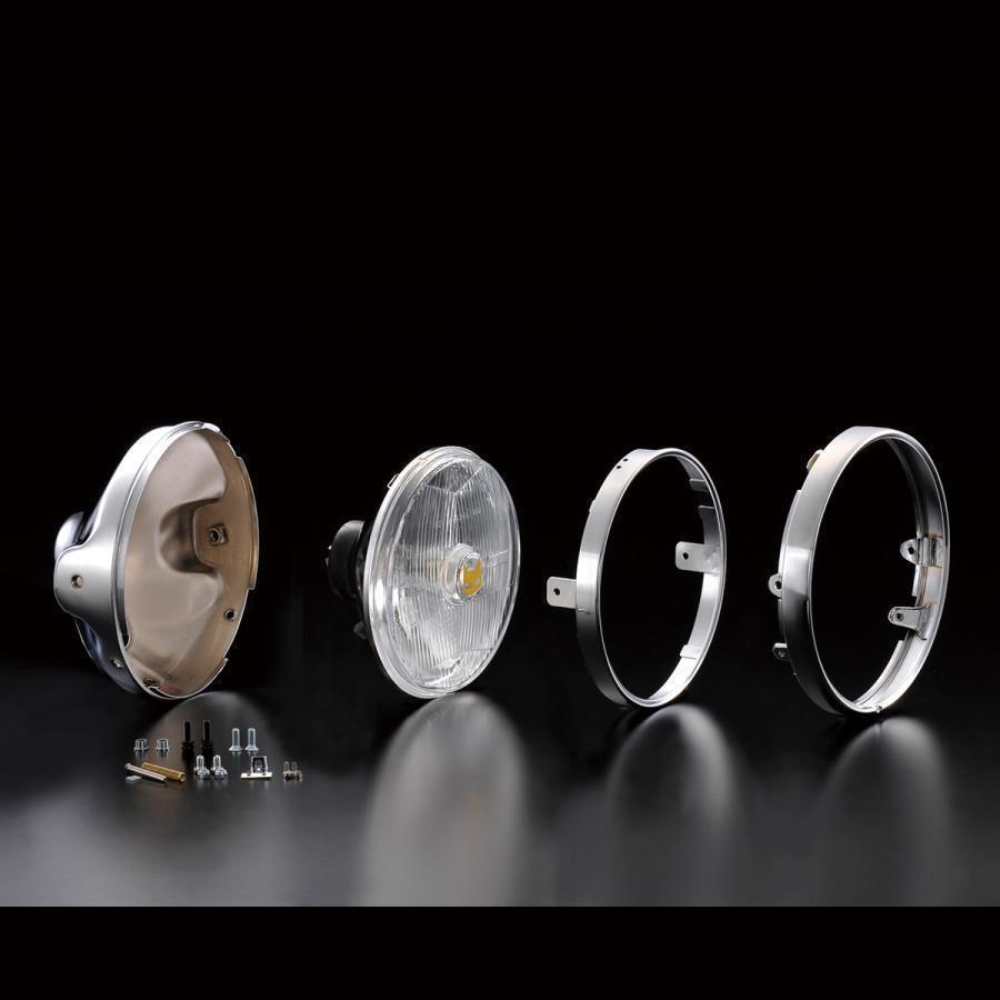 【ヤマハ】 マーシャルヘッドライト889 クリアレンズ メッキケース 汎用 ライト径180mm 800-8018Y_画像3