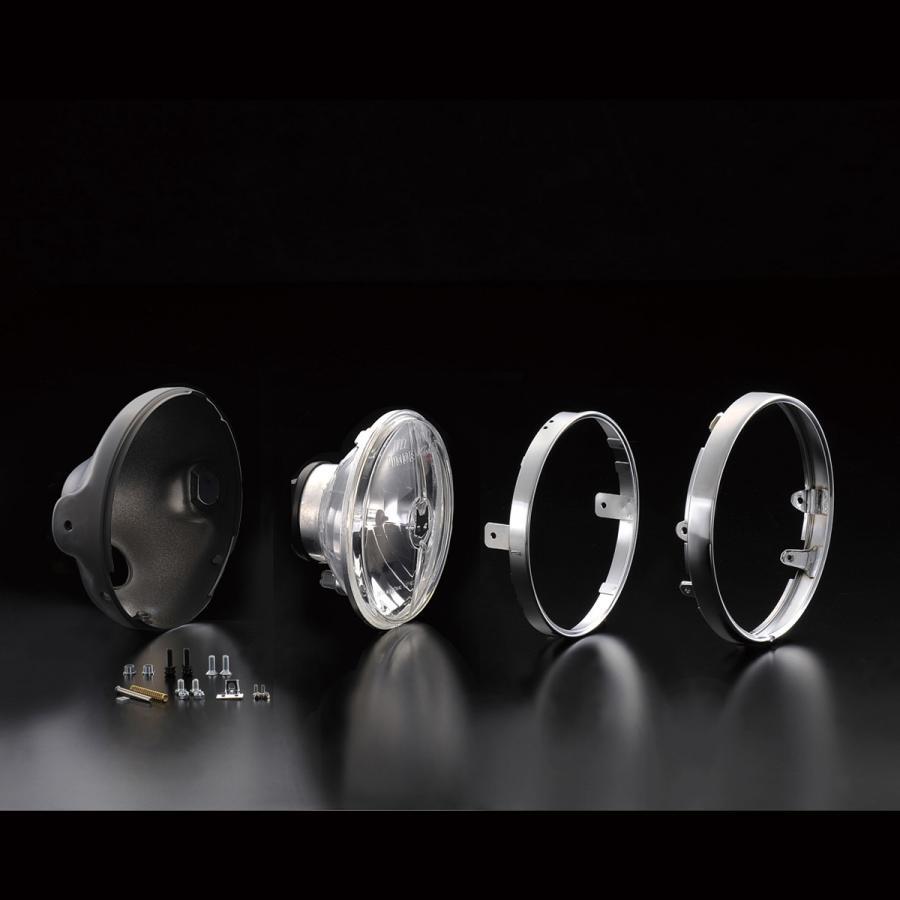 【ホンダ】 マーシャルヘッドライト 722・702 スタールクス クリアーレンズ ブラックケース 汎用 ライト径180mm 8417H_画像3