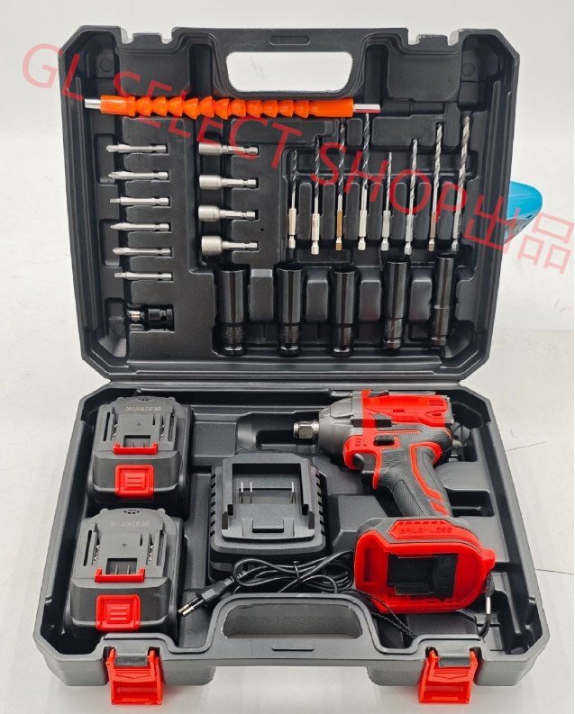 電動インパクトレンチ 400N.m 多点セ ット ー1台4役タイヤ交換 バッテリー併用電動ドリルドライバー セット 10ノット電池2個 PSE認証済み_画像4