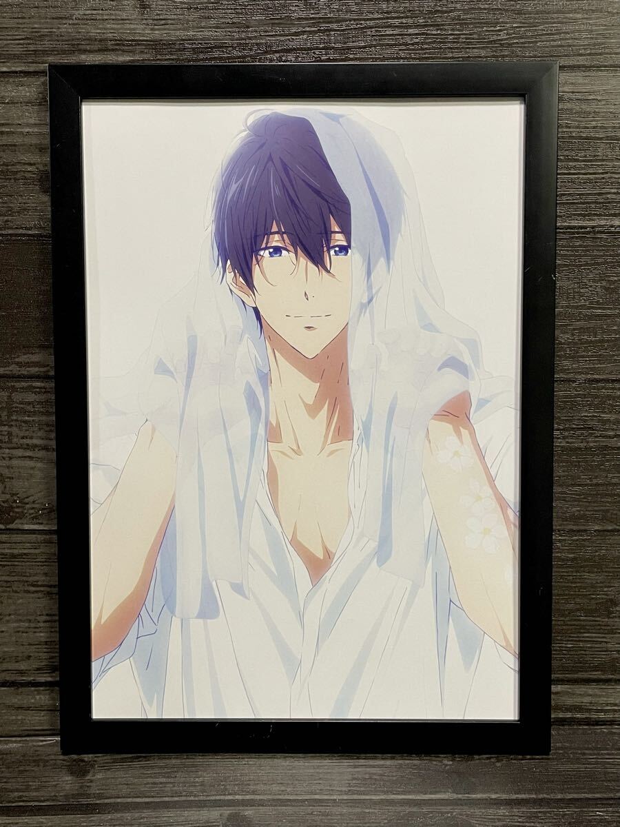 額装品★Free/フリー②書き下ろしプロモーションイラストショット★CV島﨑信長★CV鈴木達央★当時印刷物★A4サイズ額入り★おおじこうじ_画像2