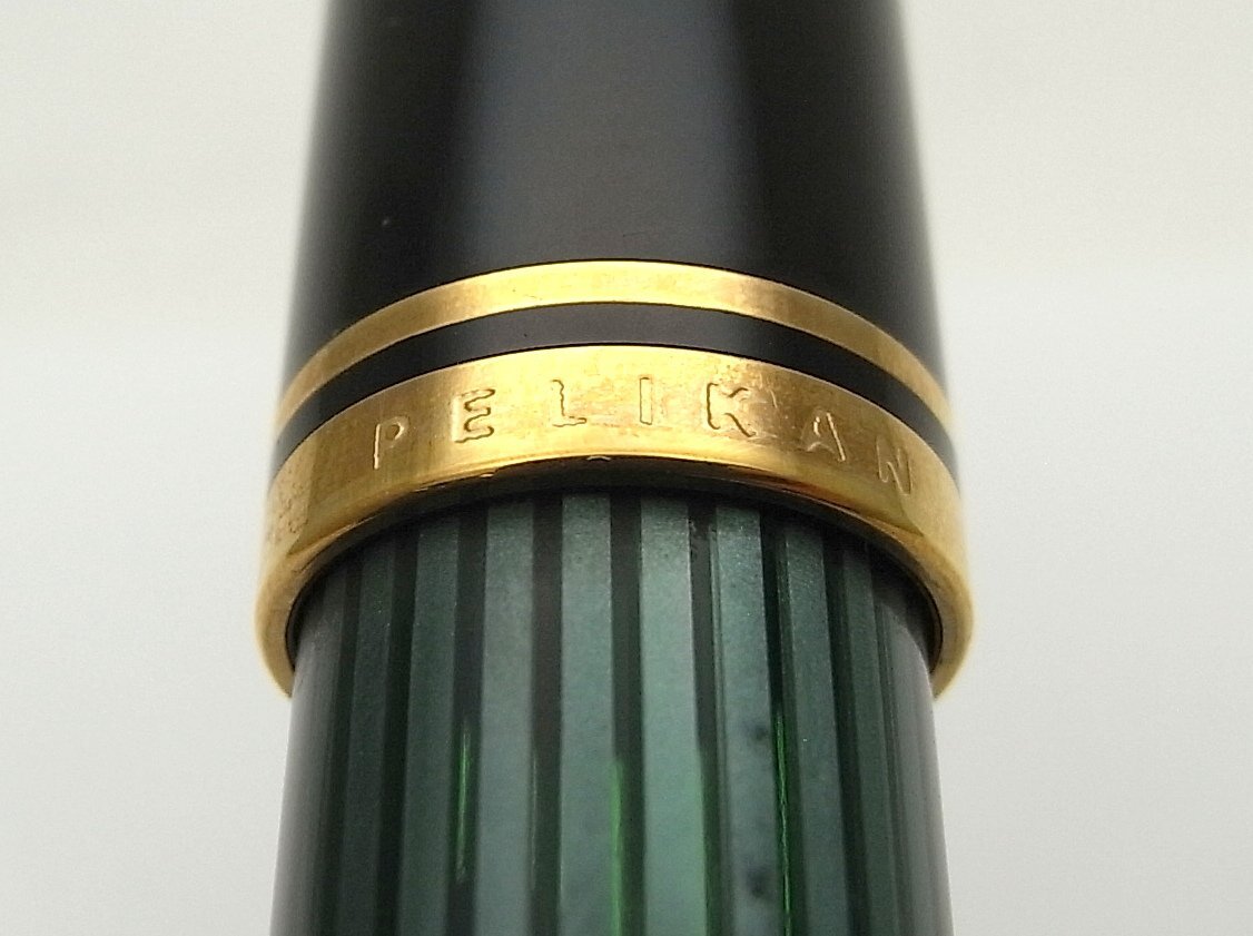 Pelikan スーベレーン M800 グリーン ストライプ ペン先 18C 750 M 万年筆 ペリカン 筆記用具 文房具 1円~ I0003_画像8