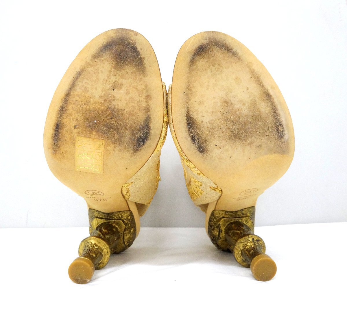 靴 CHANEL シャネル ノエルコレクション レースアップブーティ サイズ37C ベージュ系 レディース ファッション 服飾 ブランド 1円~　T0288_画像9