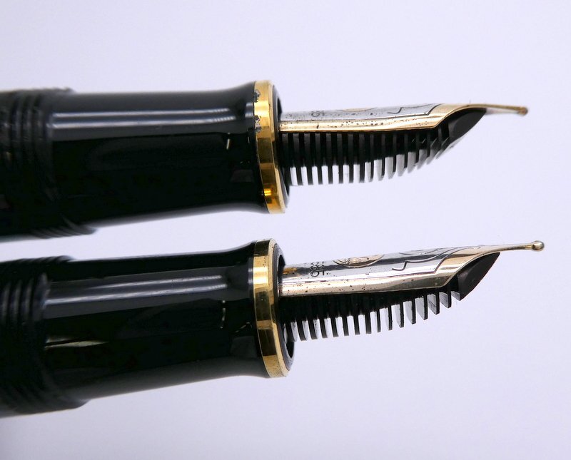 万年筆 3点 PELIKAN ペリカン スーベレーン ブルーストライプ/グリーンストライプ M205 DUO シャイニーグリーン 筆記用具 1円~ K0310_画像4