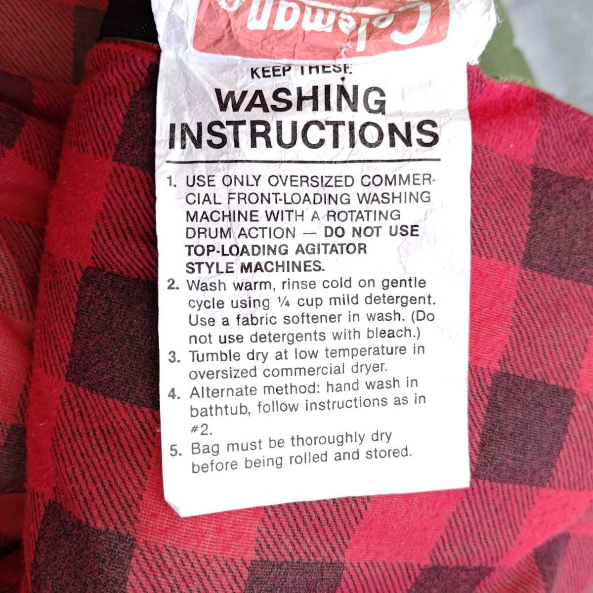 【中古】コールマン 8100A250 シュラフ 寝袋 封筒型 スリーピングバッグ 専用袋なし Coleman_画像8