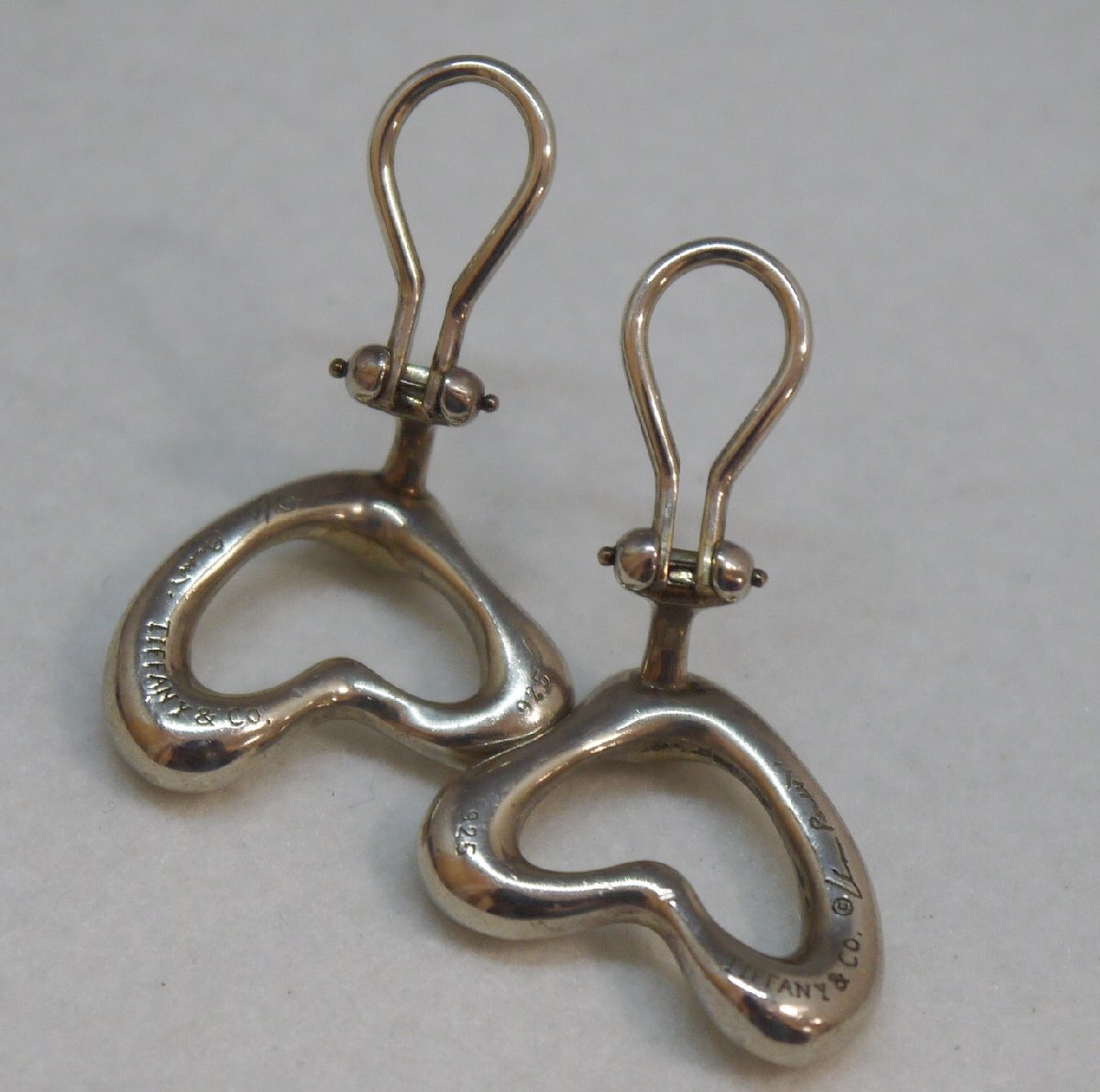 定型外送料無料 USED品・保管品 TIFFANY&Co. ティファニー オープンハート イヤリング シルバー 925 クリップ式 現状品_画像5