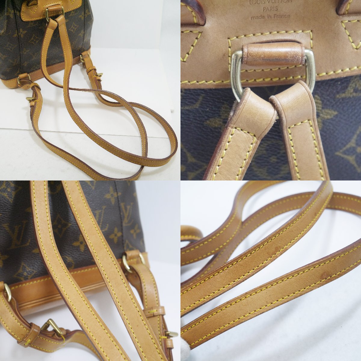 USED品・保管品 Louis Vuitton ルイヴィトン M51137 ミニモンスリ モノグラム SP0957 リュックサック ゴールド金具 現状品_画像6